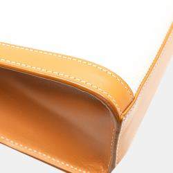 Pre Owned Celine Beige Small Canvas Vertical Cabas Satchel