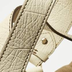 Pre Owned Celine Brown/Light Cream Canvas and Leather Boogie Hobo