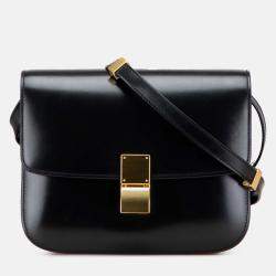 Pre Owned Celine Black Medium Calfskin Classic Box