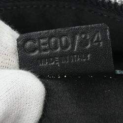 Pre Owned Celine Mini Boogie Black Satin Rhinestone Shoulder Bag