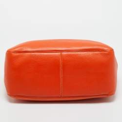 Pre Owned Celine Orange Leather Boogie Tote