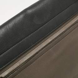 Pre Owned Celine Multicolor Leather and Suede Medium Trapeze Top Handle Bag