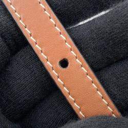 Pre Owned Celine Triomphe Tan PVC Leather Mini 2-Way Bowling Bag