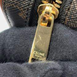 Pre Owned Celine Triomphe Tan PVC Leather Mini 2-Way Bowling Bag