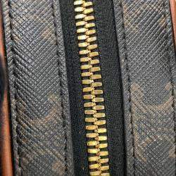 Pre Owned Celine Triomphe Tan PVC Leather Mini 2-Way Bowling Bag