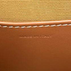 Pre Owned Celine Triomphe Tan PVC Leather Mini 2-Way Bowling Bag