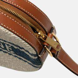 Pre Owned Celine Beige Canvas Plein Soleil Round Purse on Strap