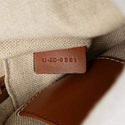 Pre Owned Celine Beige Canvas Plein Soleil Round Purse on Strap