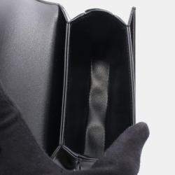 Pre Owned Celine Besace Mini Black Leather Shoulder Bag