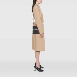 Pre Owned Celine Brown Mini Triomphe Coated Canvas Vertical Cabas Satchel