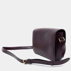 Pre Owned Celine Burgundy Leather Celine Triumph Bag Medium