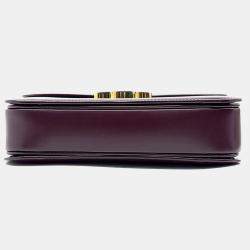 Pre Owned Celine Burgundy Leather Celine Triumph Bag Medium