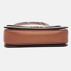 Pre Owned Celine Black Brown White Fabric Triumph Bag Medium