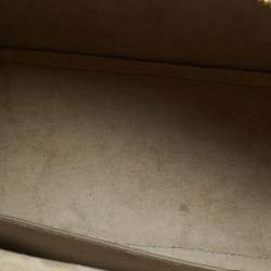 Pre Owned Celine Beige Leather Micro Belt Top Handle Bag