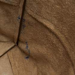 Pre Owned Celine Taupe Grey Leather Medium Sangle Seau Bag