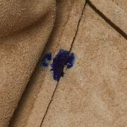 Pre Owned Celine Taupe Grey Leather Medium Sangle Seau Bag