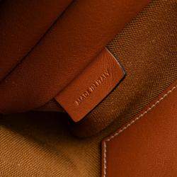 Pre Owned Celine Brown Triomphe Coated Canvas Clutch On Chain