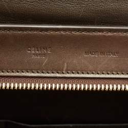 Pre Owned Celine Tricolor Leather Medium Trapeze Top Handle Bag