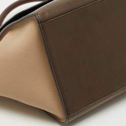 Pre Owned Celine Tricolor Leather Medium Trapeze Top Handle Bag