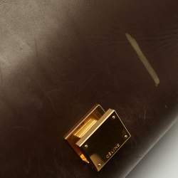 Pre Owned Celine Tricolor Leather Medium Trapeze Top Handle Bag