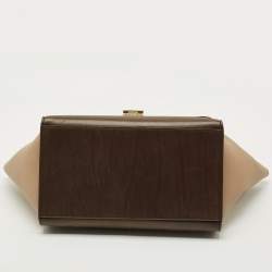 Pre Owned Celine Tricolor Leather Medium Trapeze Top Handle Bag