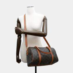 Pre Owned Celine Triomphe Mini Tan PVC Leather Boston Bag