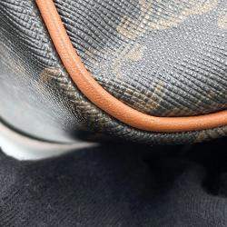 Pre Owned Celine Triomphe Mini Tan PVC Leather Boston Bag