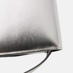 Pre Owned Celine Silver Medium Calfskin Classic Box