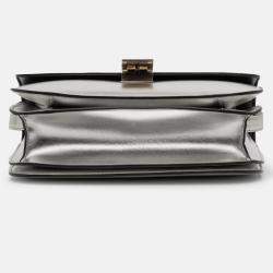 Pre Owned Celine Silver Medium Calfskin Classic Box