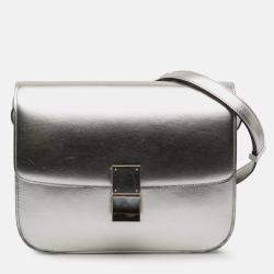 バッグ CELINE BITTER SWEET SILVER SHOULDER BAG Celine Metallic Silver Leather Large Bittersweet Hobo Celine