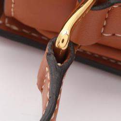 Pre Owned Celine Classic Triomphe Shoulder Bag Denim And Leather  Navy Brown