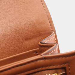 Pre Owned Celine Classic Triomphe Shoulder Bag Denim And Leather  Navy Brown