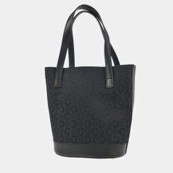 Pre Owned Celine Black Canvas C Macadam Tote Handbag