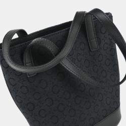 Pre Owned Celine Black Canvas C Macadam Tote Handbag