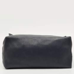 Pre Owned Celine Two Tone Blue Leather and Suede All Soft Shoulder Bag