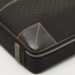 Pre Owned Celine Black Macadam Canvas and Leather Vintage Briefcase