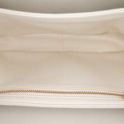 Pre Owned Celine Beige Classique Shiny Calfskin Triomphe Crossbody