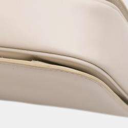 Pre Owned Celine Beige Classique Shiny Calfskin Triomphe Crossbody