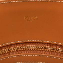 Pre Owned Celine Beige Small Canvas Vertical Cabas Satchel