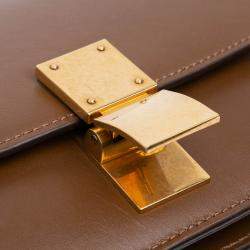 Pre Owned Celine Brown Small Calfskin Classic Box