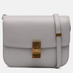 Pre Owned Celine Grey Medium Calfskin Classic Box