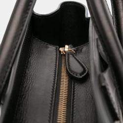 Pre Owned Celine Brown Micro Tricolor Leather Luggage Tote