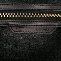 Pre Owned Celine Brown Micro Tricolor Leather Luggage Tote