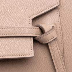 Pre Owned Celine Brown Mini Grained Calfskin Belt Bag