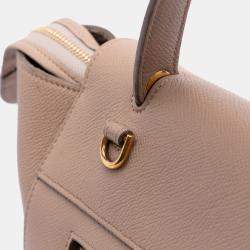 Pre Owned Celine Brown Mini Grained Calfskin Belt Bag