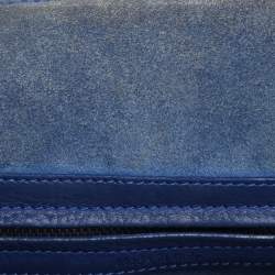 Pre Owned Celine Royal Blue Leather Small Phantom Luggage Tote