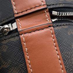 Pre Owned Celine Triomphe Cylindrical Shoulder Bag Black/Brown Pvc Leather