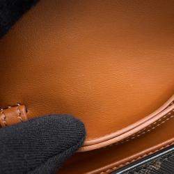 Pre Owned Celine Celine Chain Wallet Black/Brown Pvc/Leather