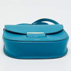 Pre Owned Celine Blue Leather Small Trotteur Crossbody Bag