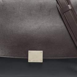 Pre Owned Celine Tricolor Leather and Suede Small Trapeze Top Handle Bag